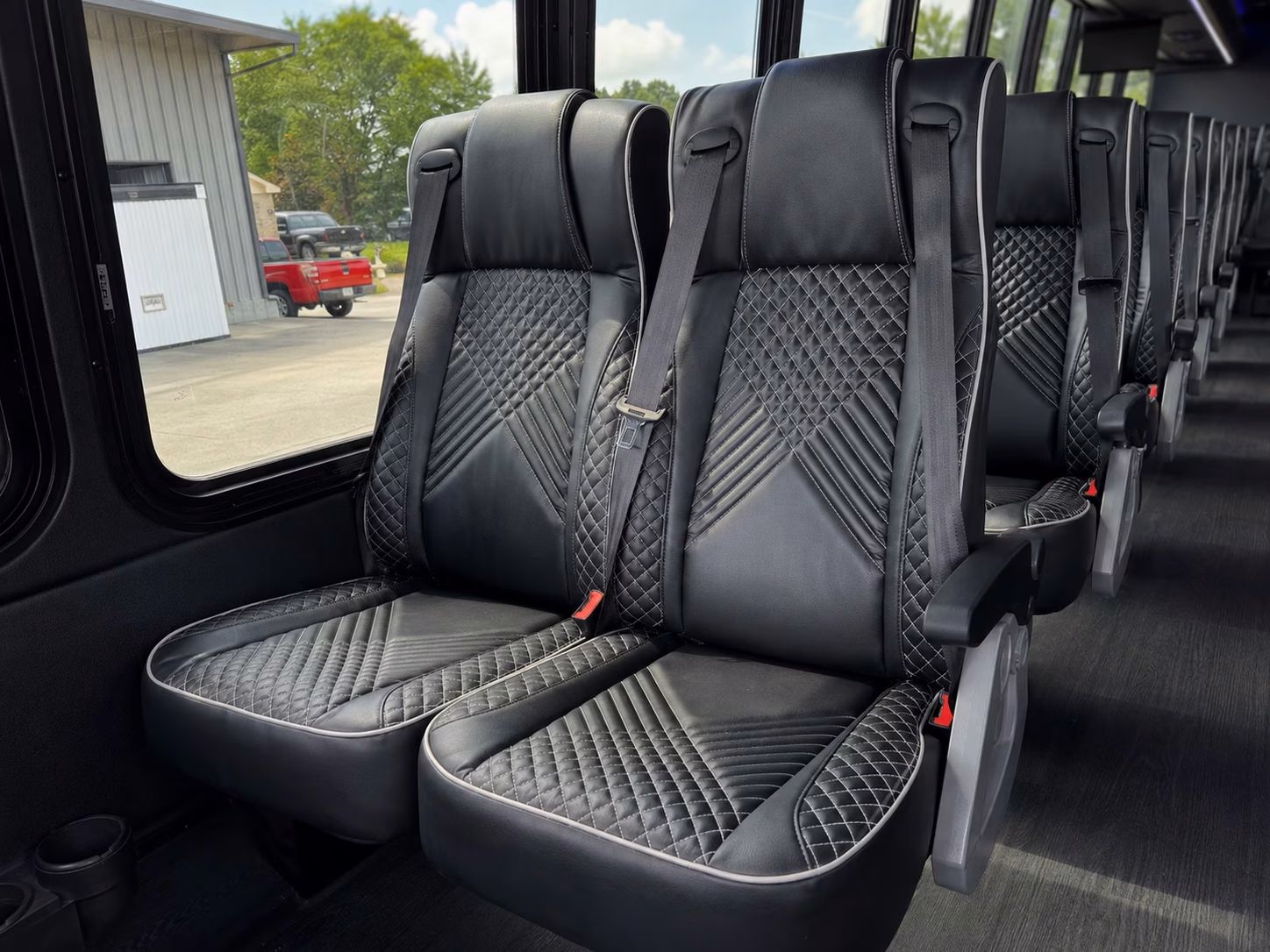 56 passenger charter bus interior