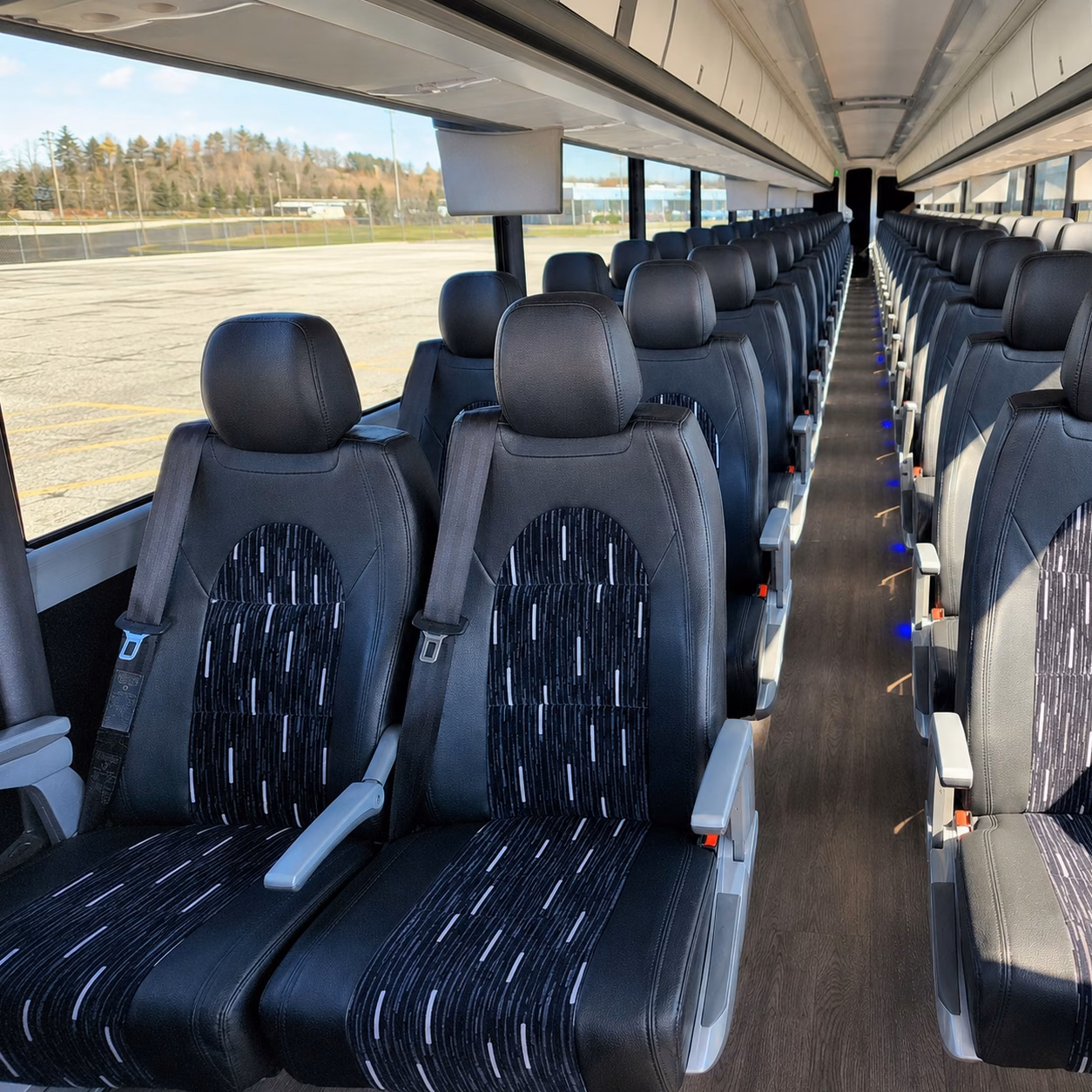 fullerton charter bus rental interior